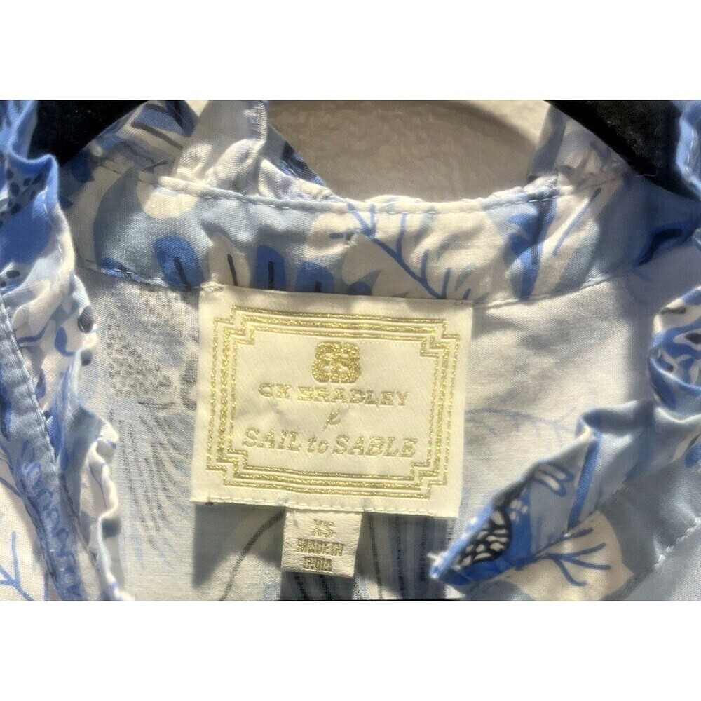 Sail to Sable Blue Bradley Bib A Line Dress Boho Cottagecore Resort Size XS - Picture 5 of 10
